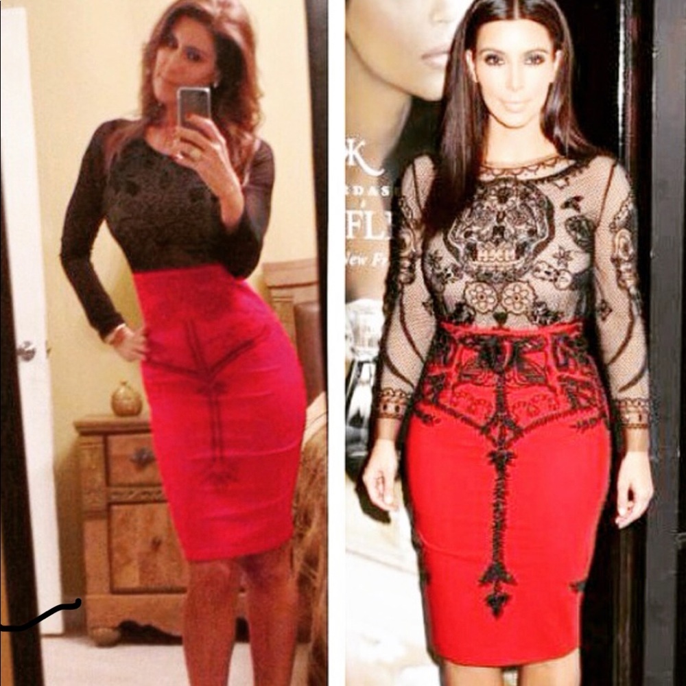 Black and red dress